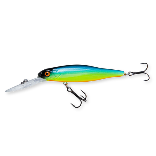 Beastly Diver Sunshine är ett jerkbait som gör sig bäst i solsken – färgen syns tydligt och lockar fisk i ytvattnet.
