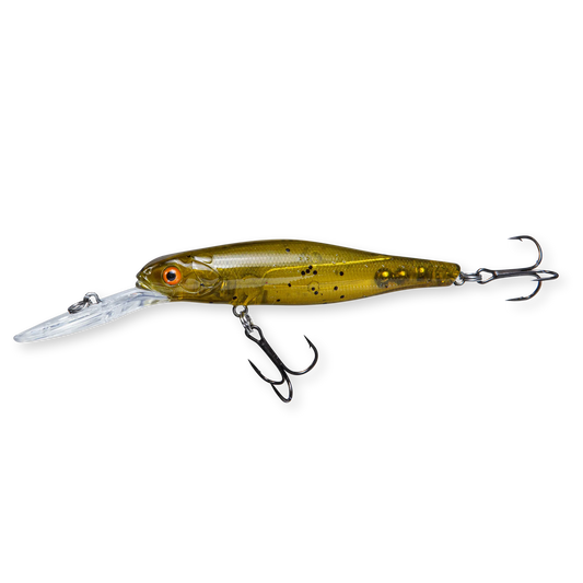 Beastly Diver Green Pumpkin är ett jerkbait som ett riktigt skrovmål! Divern fiskades över 1,5 meter djup precis över gräset, vilka brutala kontakter.