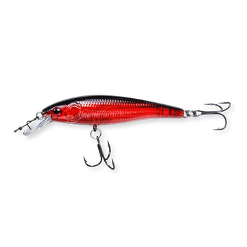 Beastly Minnow Finesse Blood Moon är ett jerkbait som lyser upp i skymning och grumligt vatten – designad för sena hugg.