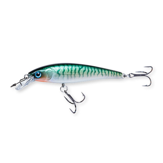 Beastly Minnow Finesse Stickleback är ett jerkbait som efterliknar spigg – en utmärkt färg för skärgårdsfiske i klart vatten.