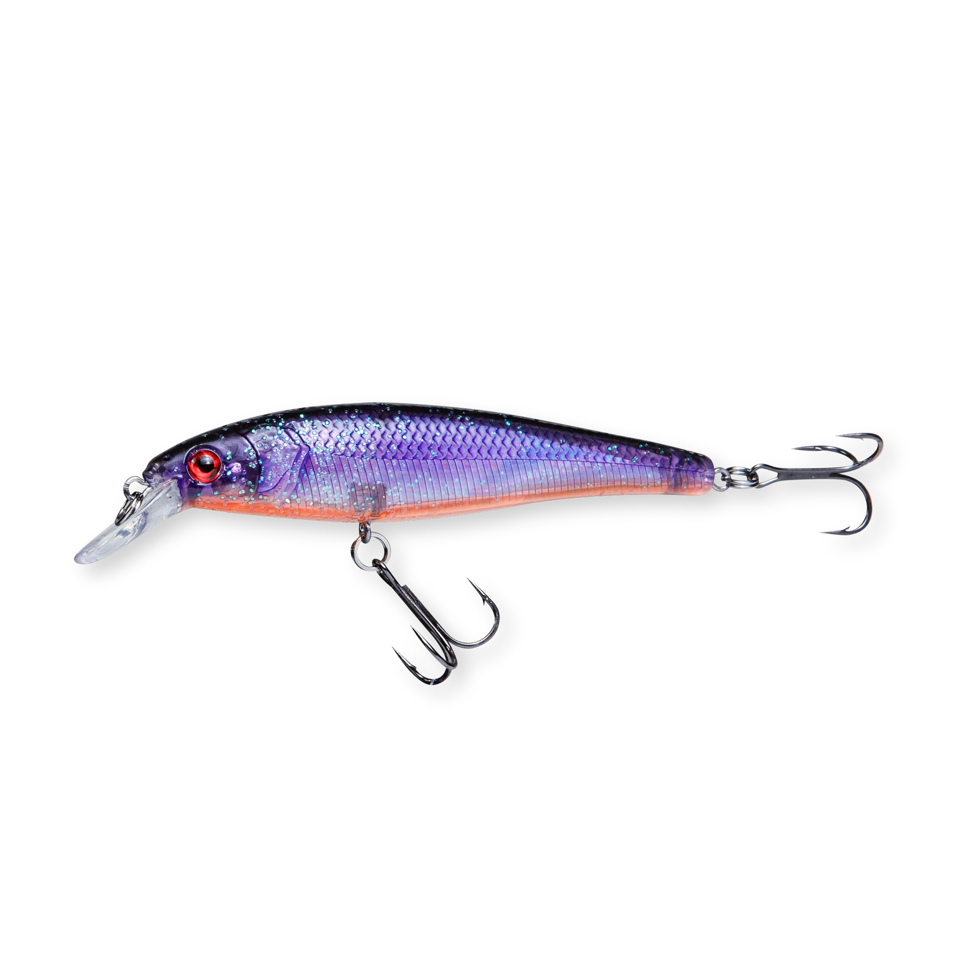 Beastly Minnow June Bug Shiner är ett jerkbait som reflekterar ljus och fångar uppmärksamhet dygnet runt.