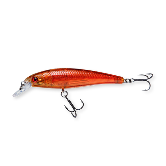 Beastly Minnow Motoroil i wobblerform – naturlig färg som fungerar året om för försiktig fisk.