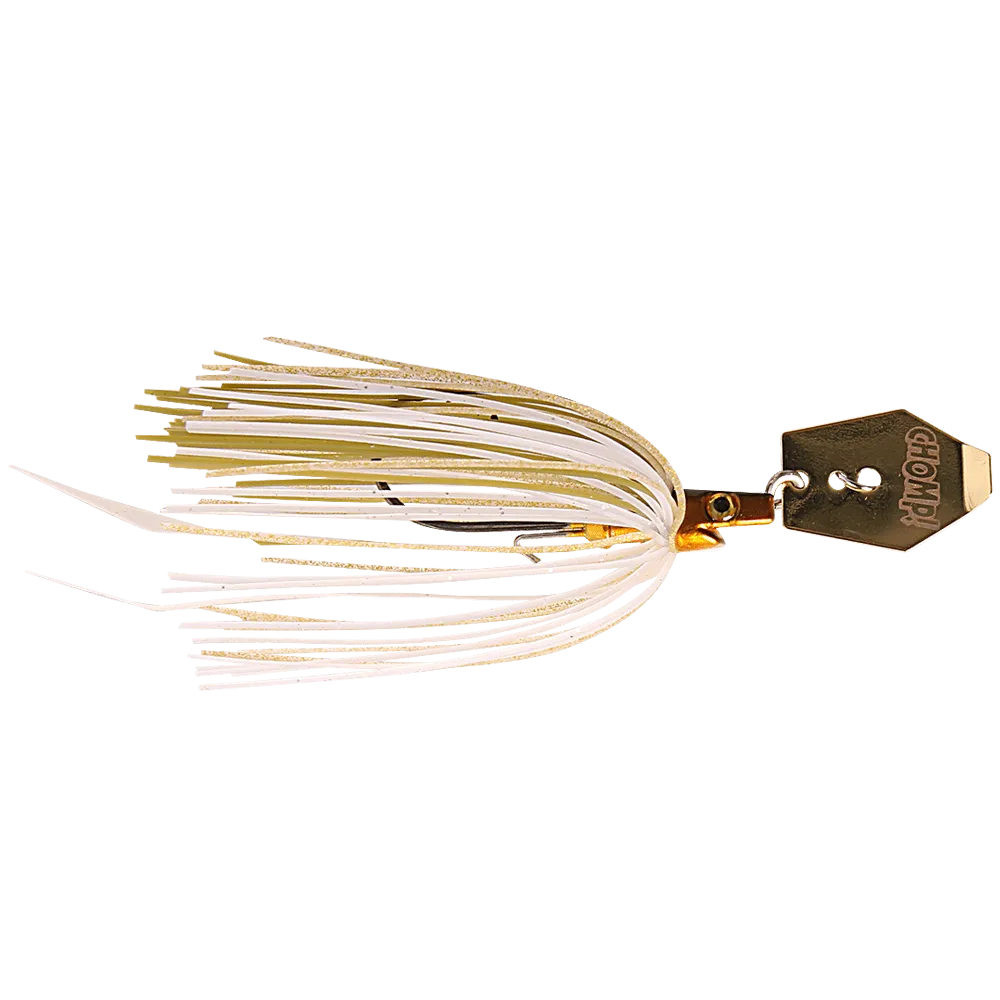 Pig Hula Golden Shiner är en bladed jig byggd på det klassiska konceptet av ett traditionellt Chatterbait som är designad för halvklart, grumligt vatten under sommar och höst.