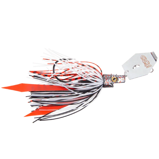 Pig Hula Vampire är en bladed jig byggd på det klassiska konceptet av ett traditionellt Chatterbait som är designad för mörkt vatten under höst och vinter.