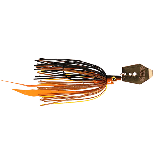 Pig Hula Yellow Perch är en bladed jig byggd på det klassiska konceptet av ett traditionellt Chatterbait som är designad för klart och halvklart vatten under sommar och höst.